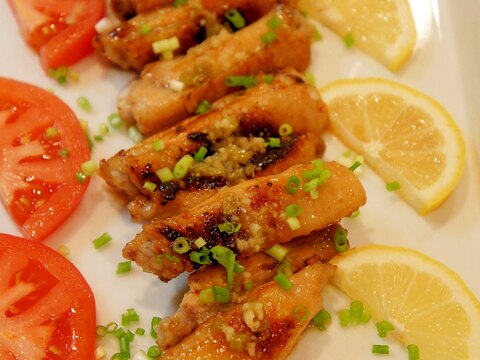 骨付きチキン☆きざみわさびレモンソース添え